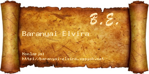 Baranyai Elvira névjegykártya
